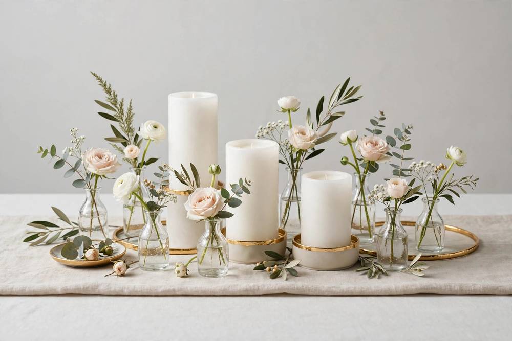 Elegant wedding table centerpiece — illustrative photo