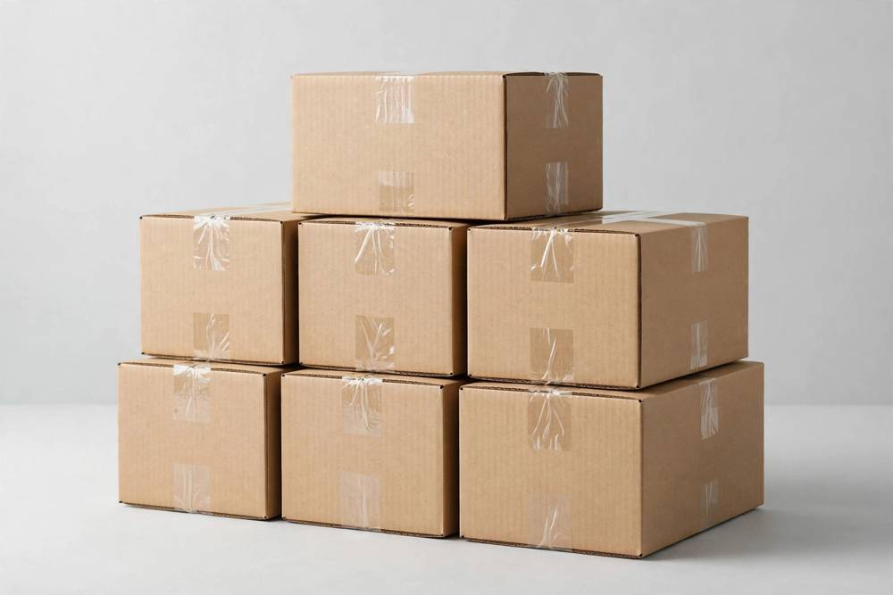 Cardboard shipping boxes — illustrative photo